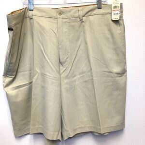 Tommy Bahama Flying Fishbone Shorts Size 42 Khaki Sands Tan Silk Cotton NEW